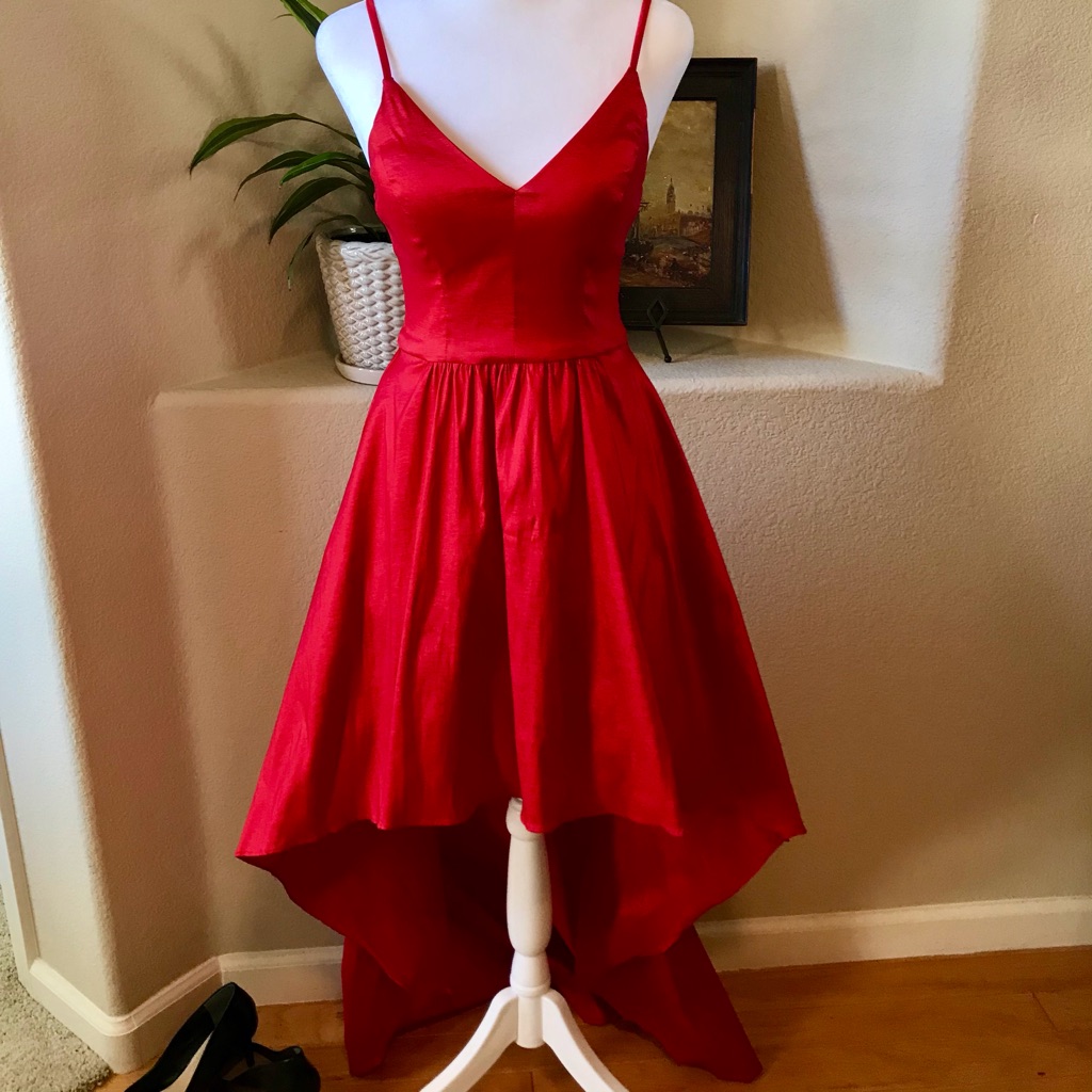 Brick Red High/Low Party Dress, Sz 3-4, Mint Condition! Ships Today.